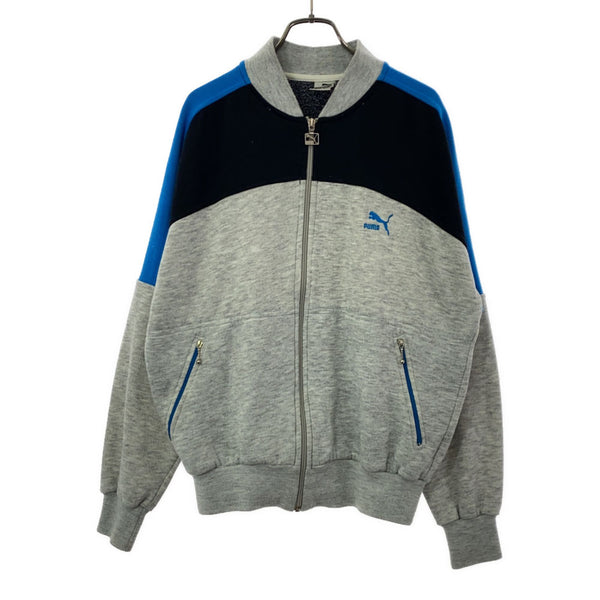 プーマ 80s スウェット ジップ ブルゾン M グレー系 PUMA ジャケット オールド ヴィンテージ メンズ