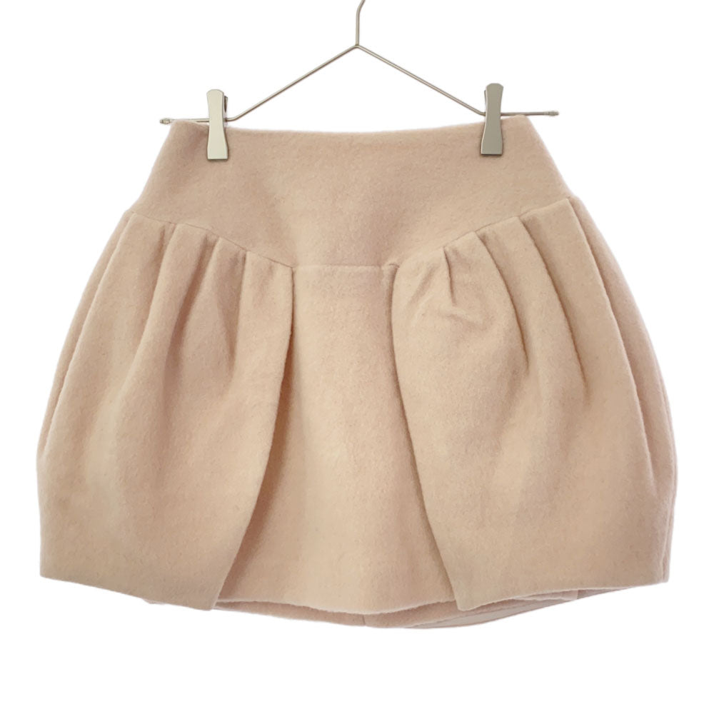 未使用 FRAY I.D フレイアイディー 日本製 ウールブレンド バルーン ミニスカート 0 ピンク タグ付き FFSD12569 レディース