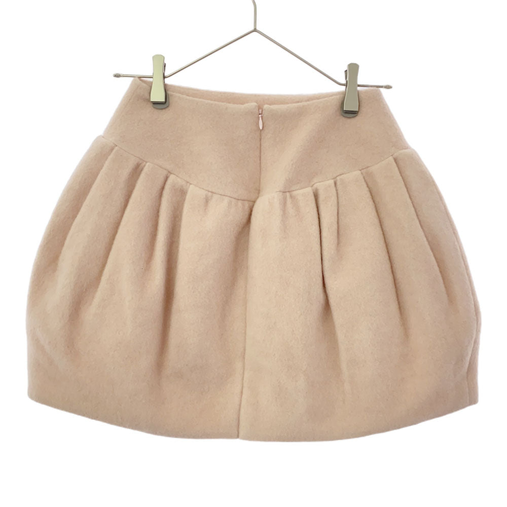 未使用 FRAY I.D フレイアイディー 日本製 ウールブレンド バルーン ミニスカート 0 ピンク タグ付き FFSD12569 レディース