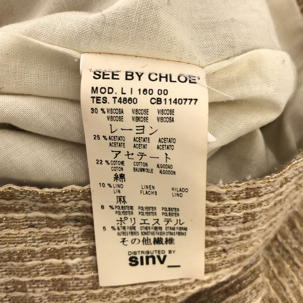 SEE BY CHLOE シーバイクロエ リネンブレンド ジャケット ベージュ系 レディース