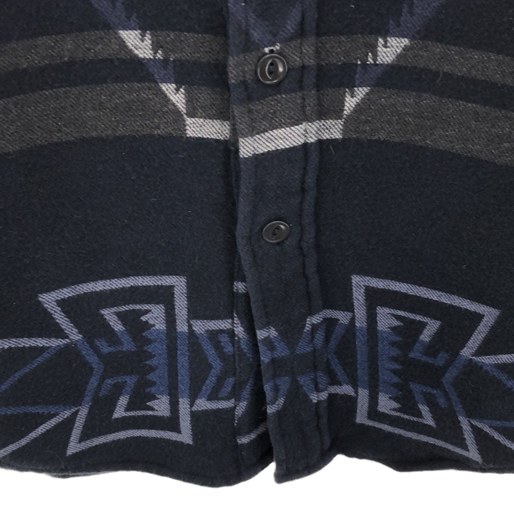 Polo by Ralph Lauren ポロバイラルフローレン ネイティブパターン 長袖 フランネル シャツ XS ネイビー系 メンズ