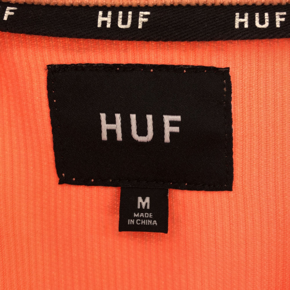 HUF ハフ 刺繍 コーデュロイジャケット M オレンジ メンズ