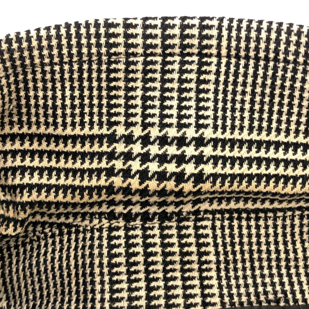 YVES SAINT LAURENT イヴサンローラン 90s シルクブレンド 千鳥格子 テーラードジャケット M ブラック×ベージュ オールド レディース