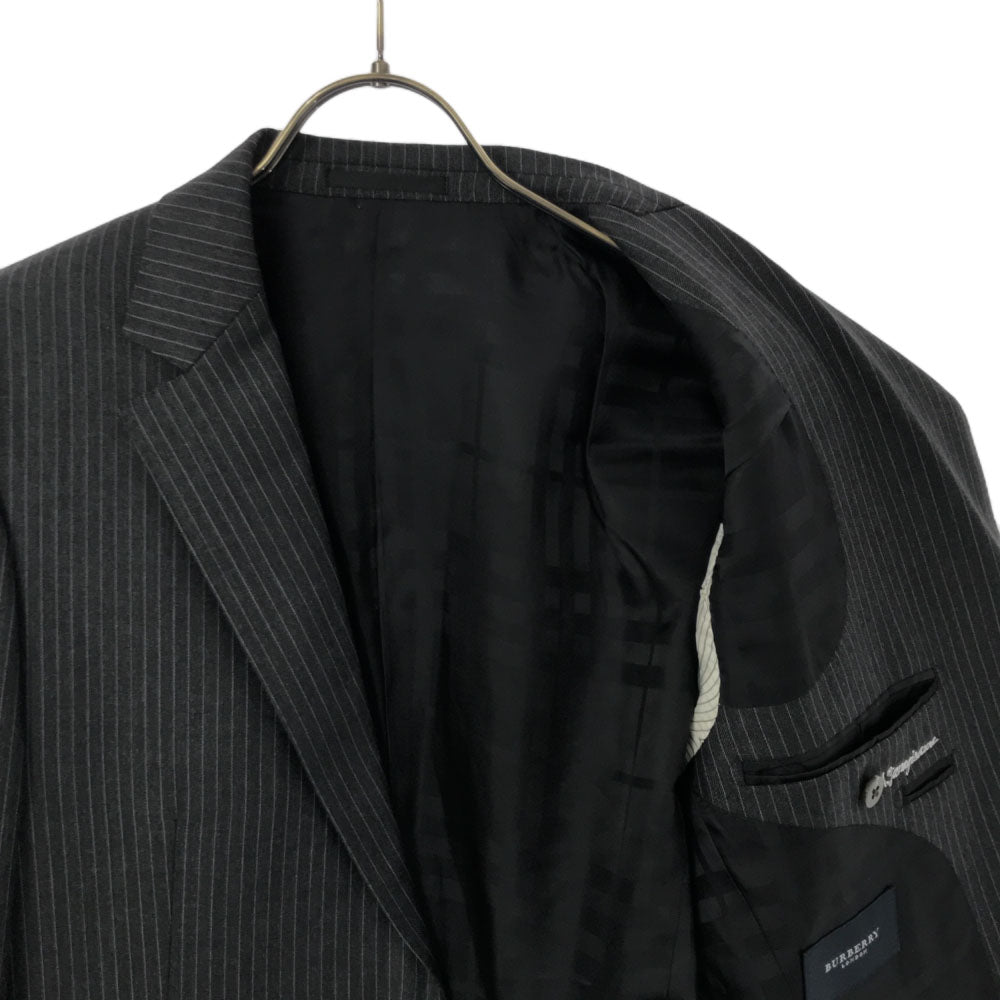 BURBERRY LONDON バーバリーロンドン 日本製 三陽商会 ストライプ テーラードジャケット グレー系 メンズ
