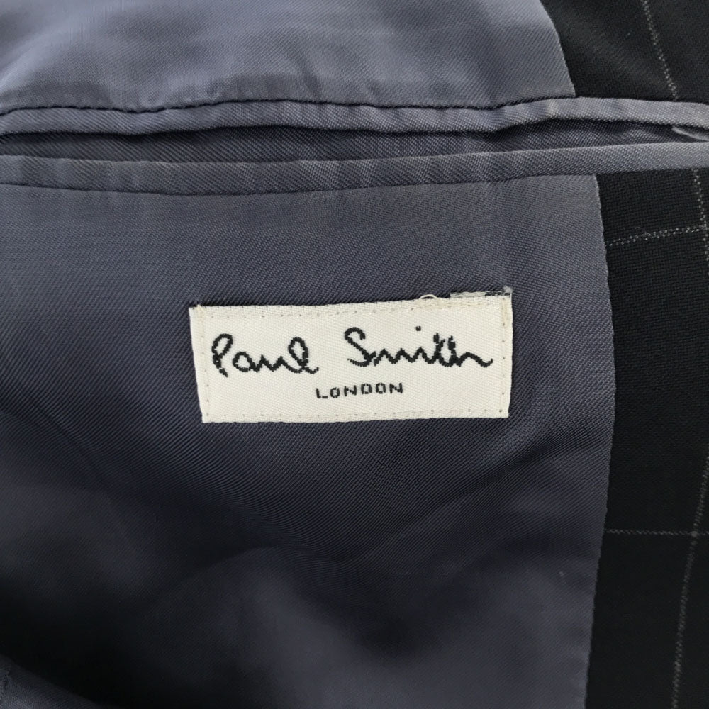 Paul Smith LONDON ポールスミスロンドン 格子柄 テーラードジャケット 90A4 ブラック メンズ