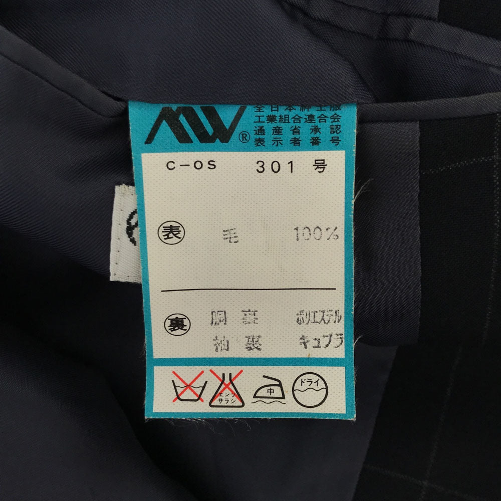 Paul Smith LONDON ポールスミスロンドン 格子柄 テーラードジャケット 90A4 ブラック メンズ