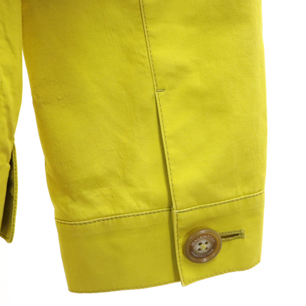 MACKINTOSH PHILOSOPHY マッキントッシュフィロソフィー 日本製 三陽商会 7分袖 トレンチコート 36 イエロー レディース