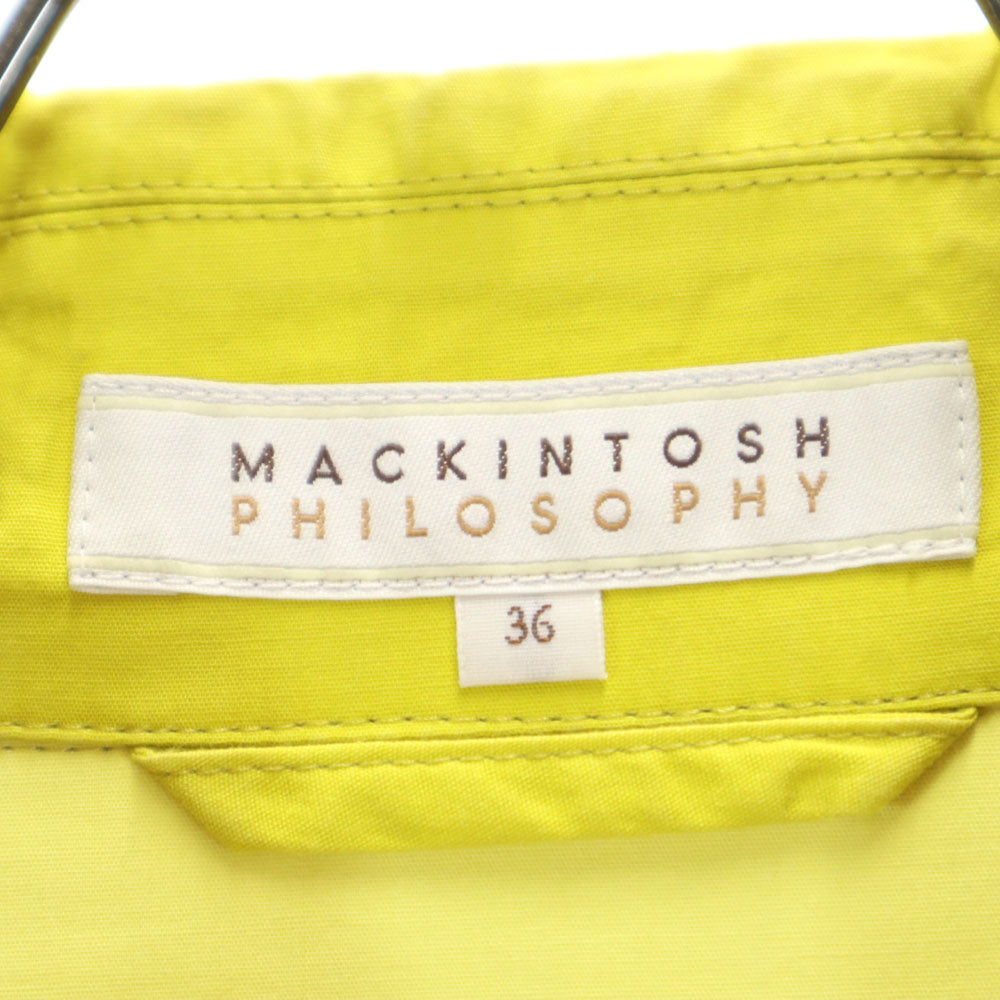 MACKINTOSH PHILOSOPHY マッキントッシュフィロソフィー 日本製 三陽商会 7分袖 トレンチコート 36 イエロー レディース