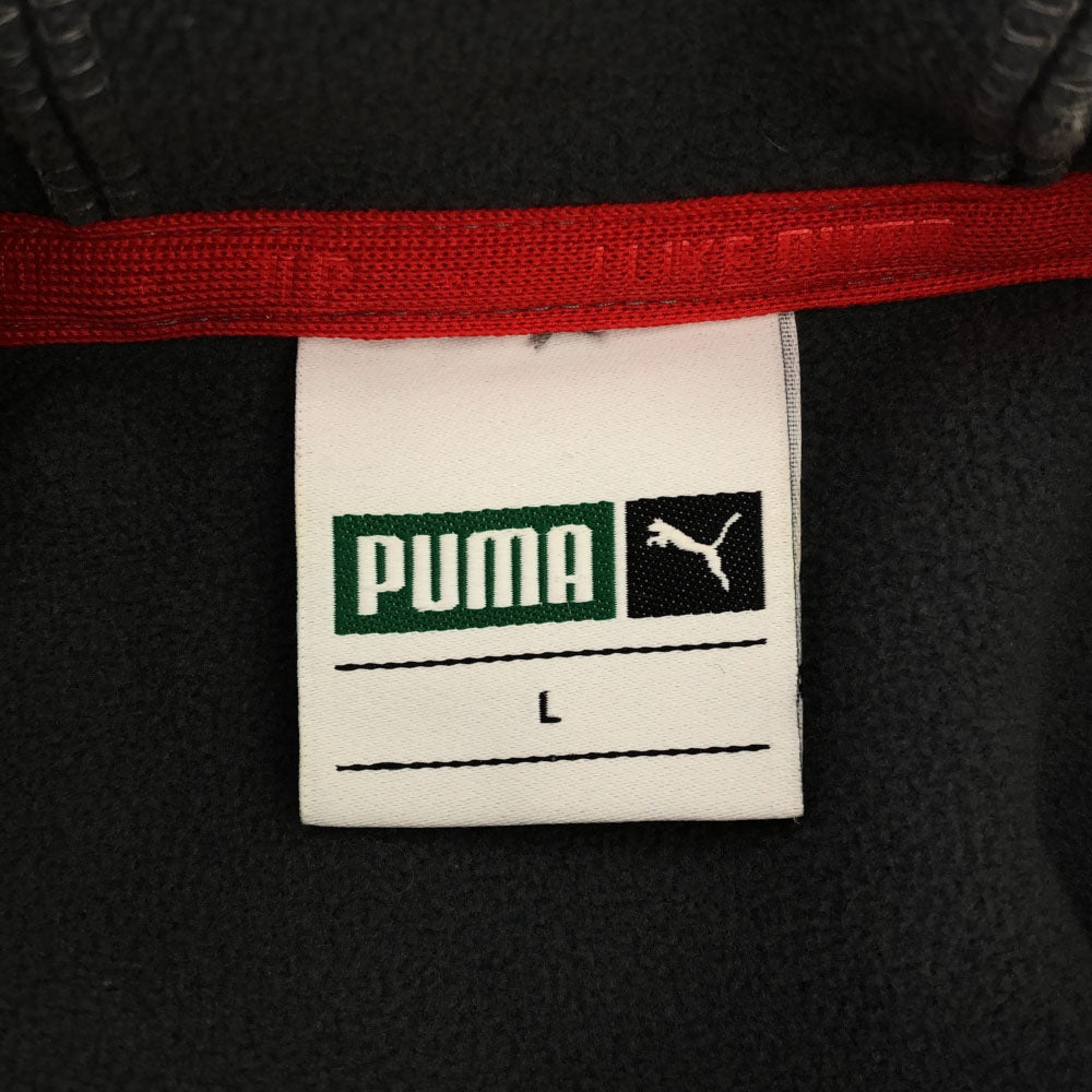 プーマ ロゴ刺繍 長袖 スウェットパーカー L ライトグレー PUMA 裏フリース プルオーバー メンズ