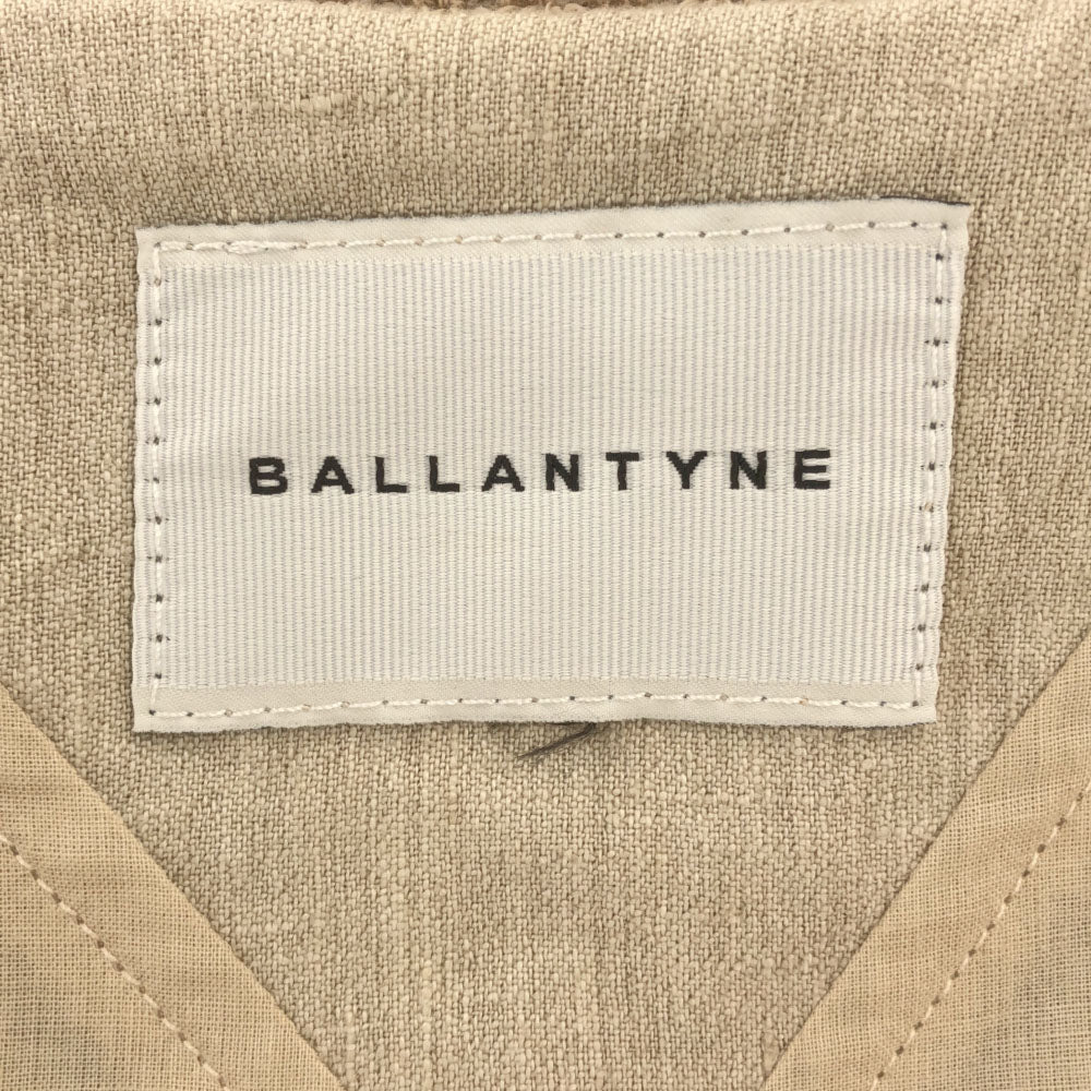 BALLANTYNE バランタイン リネンブレンド イタリア製 ジャケット 40 ベージュ ウエストベルト レディース