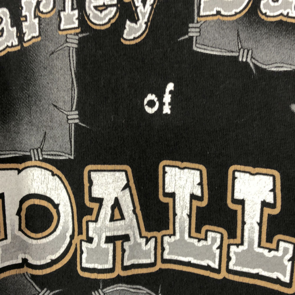 ハーレーダビッドソン プリント 長袖 Tシャツ XL ブラック HARLEY DAVIDSON ロンT メンズ