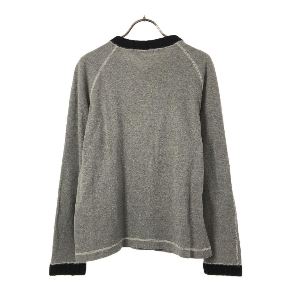 SPORTMAX スポーツマックス イタリア製 長袖 Vネック Tシャツ M グレー ロンT メンズ