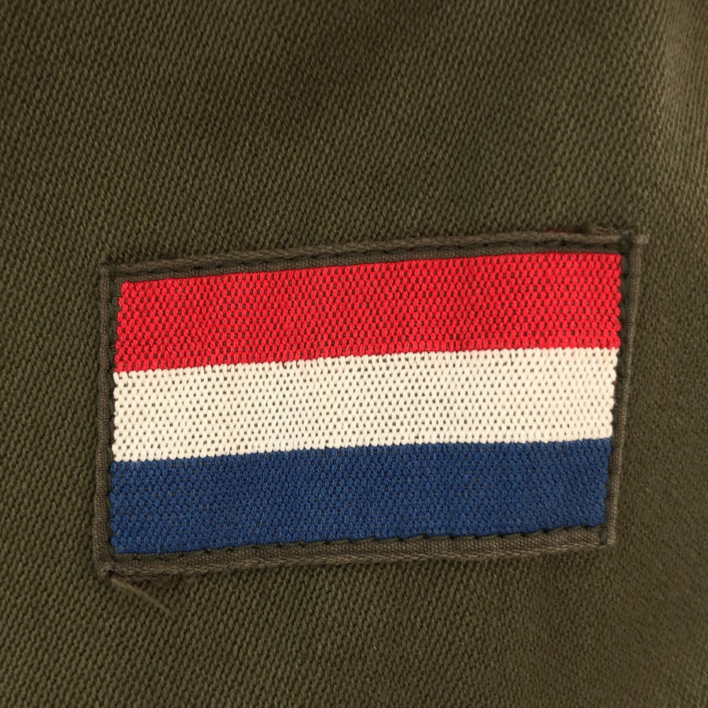 DUTCH ARMY オランダ軍 70s フィールド シャツジャケット ミリタリージャケット カーキ 比翼ボタン オールド ヴィンテージ メンズ