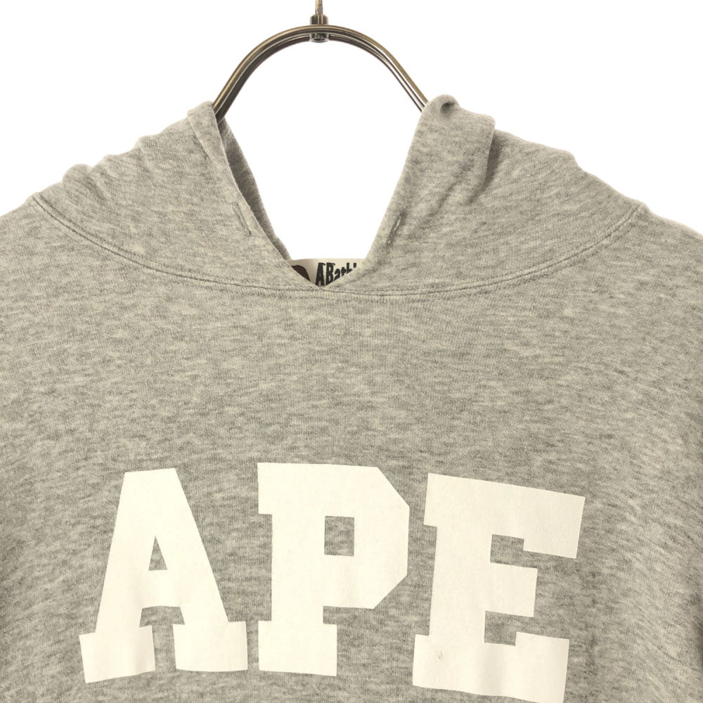 A BATHING APE アベイシングエイプ 日本製 長袖 パーカー S グレー プルパーカー トレーナー メンズ