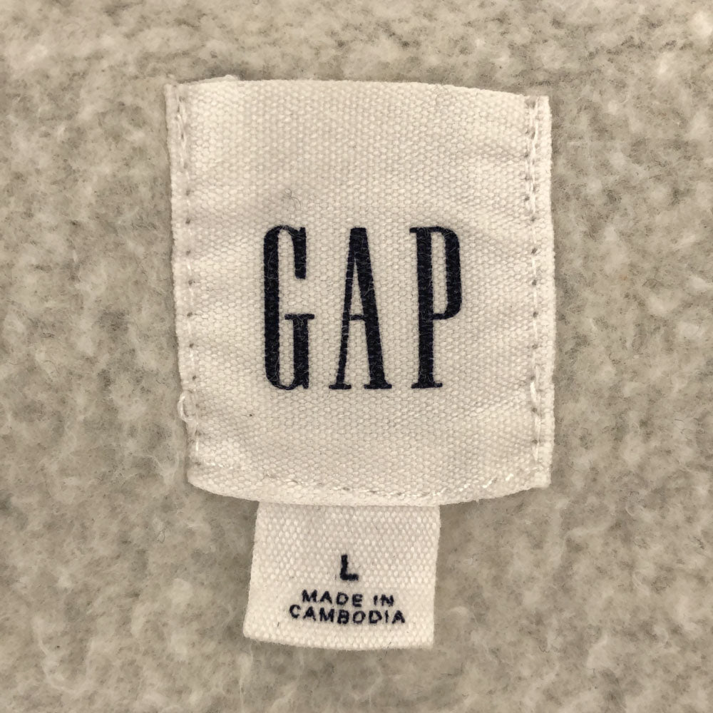 ギャップ 長袖 スウェットパーカー L ライトグレー GAP プルパーカー 裏起毛 メンズ