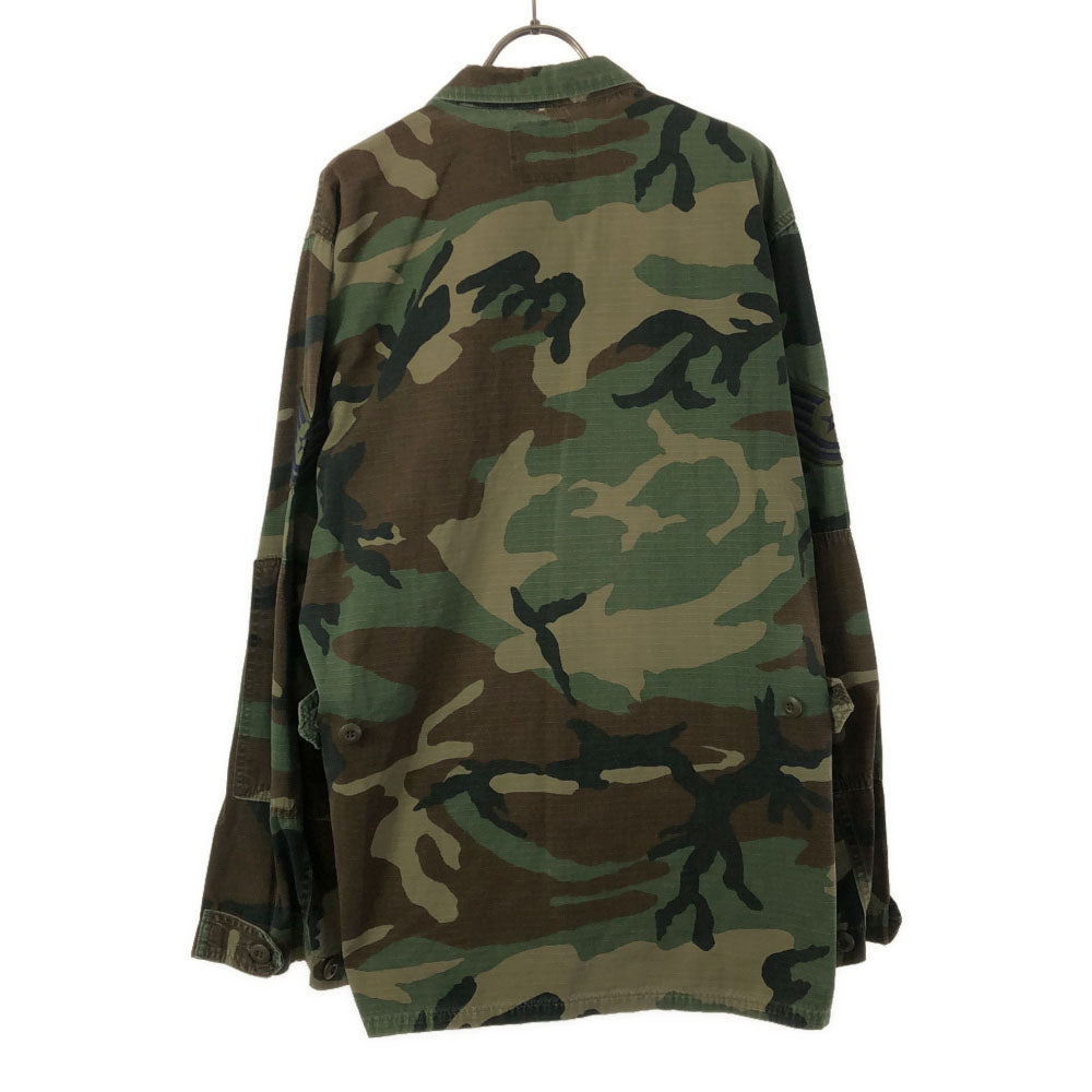 US ARMY アメリカ軍 80s DLA 迷彩 カモファティーグジャケット ミリタリージャケット カーキ系 リップストップ メンズ