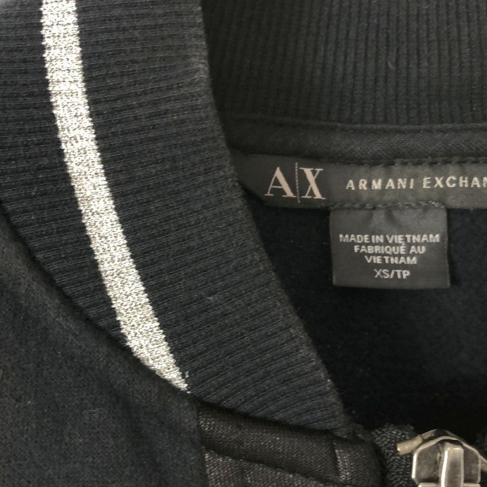 ARMANI EXCHANGE アルマーニエクスチェンジ ブルゾン XS ブラック 裏起毛 レディース
