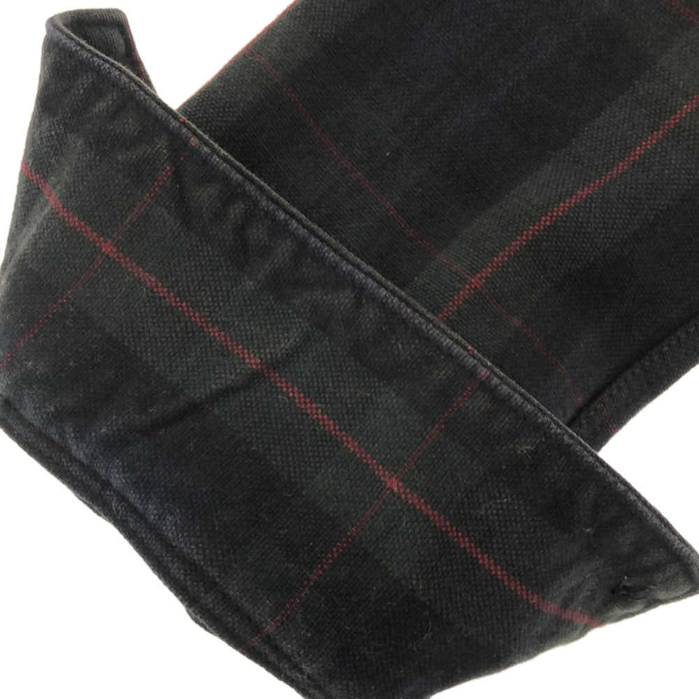 KAPITAL キャピタル チェック 長袖 シャツワンピース S グリーン系 比翼ボタン レディース