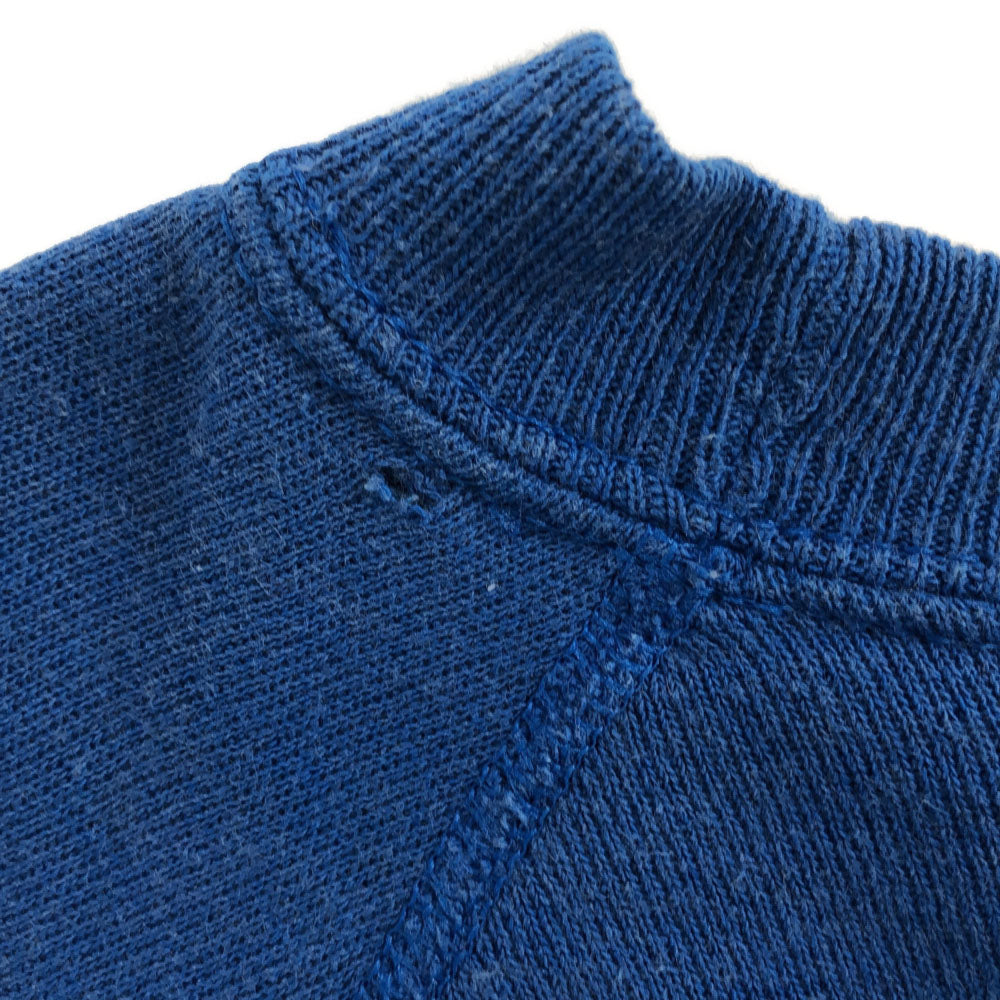 Hanes ヘインズ 80s USA製 プリント 長袖 スウェット トレーナー M ブルー 裏起毛 オールド ヴィンテージ メンズ