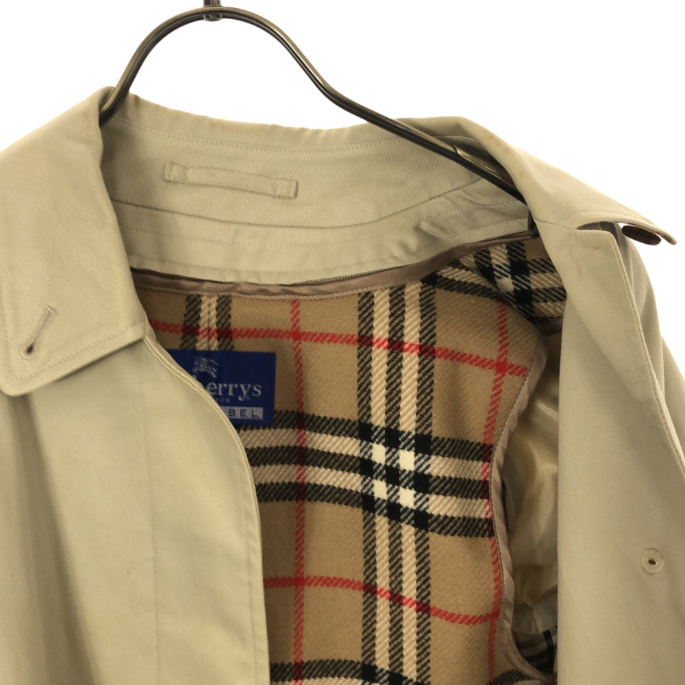 バーバリーズ ブルーレーベル 90s 三陽商会 オールド ステンカラーコート 38 ベージュ Burberrys BLUE LABEL 比翼ボタン BLUE LABEL レディース