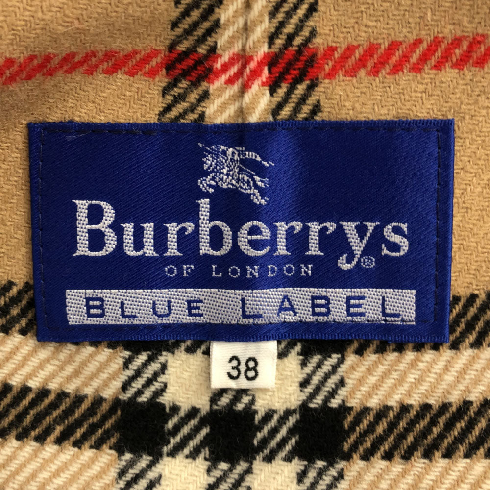 バーバリーズ ブルーレーベル 90s 三陽商会 オールド ステンカラーコート 38 ベージュ Burberrys BLUE LABEL 比翼ボタン BLUE LABEL レディース