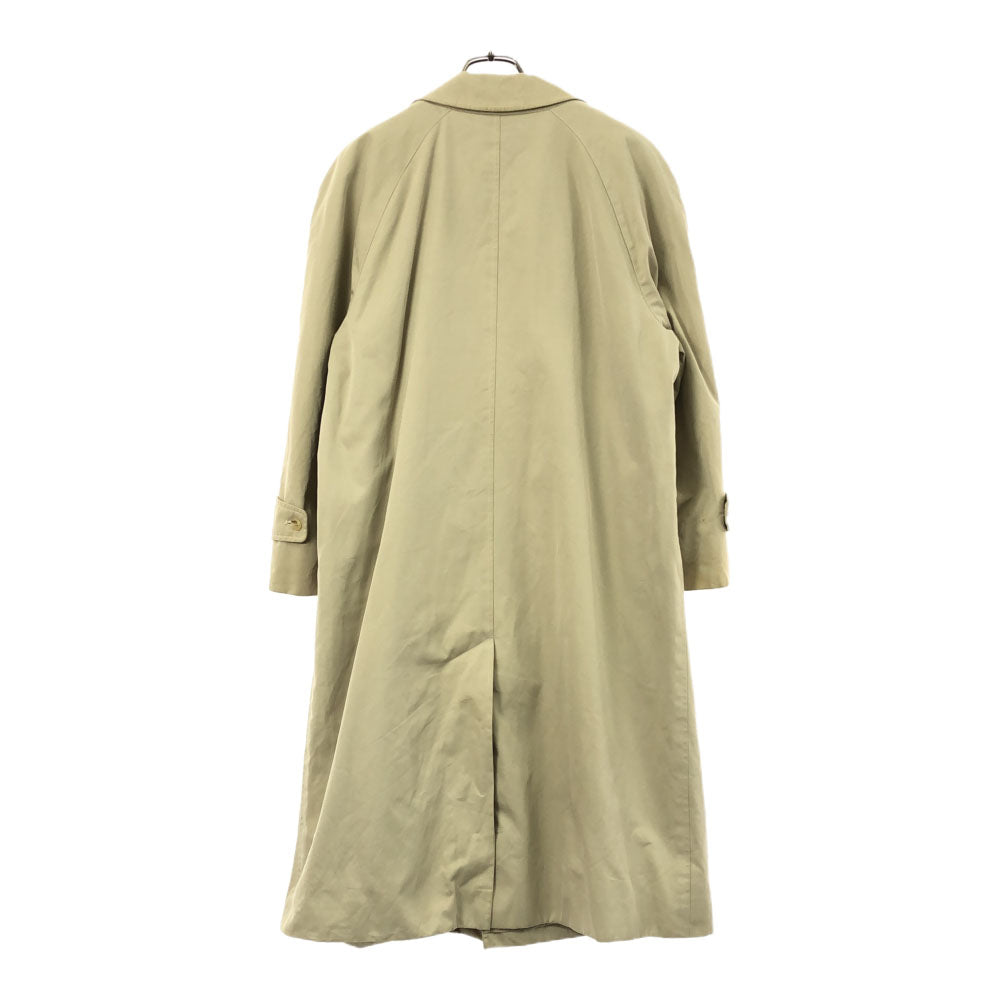 Aquascutum アクアスキュータム 80s 90s 英国製 オールド ステンカラーコート ベージュ 比翼ボタン メンズ