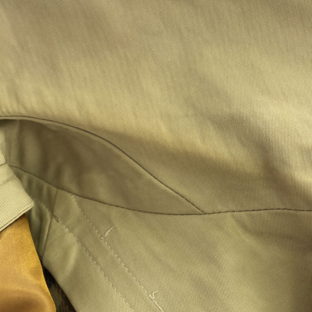 Aquascutum アクアスキュータム 80s 90s 英国製 オールド ステンカラーコート ベージュ 比翼ボタン メンズ