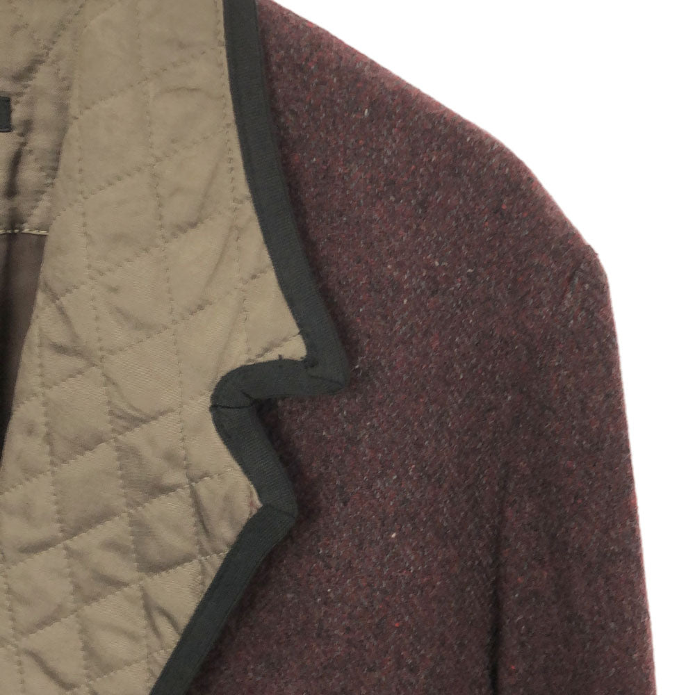 varde77 バルデセブンティセブン 日本製 ウールブレンド テーラードジャケット 1 ボルドー キルティング メンズ