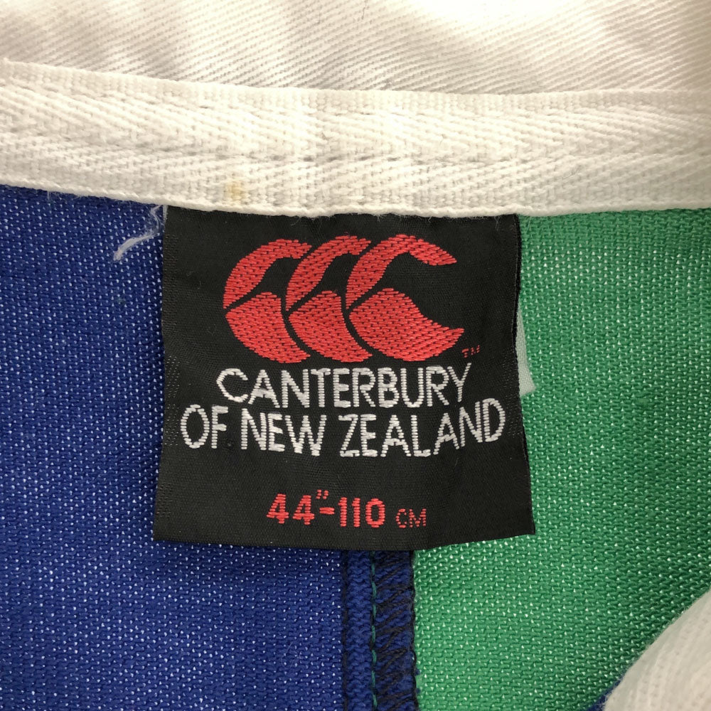 カンタベリーオブニュージーランド クレイジーパターン 長袖 ラガーシャツ 44 CANTERBURY OF NEW ZEALAND ポロシャツ ブロックカラー メンズ