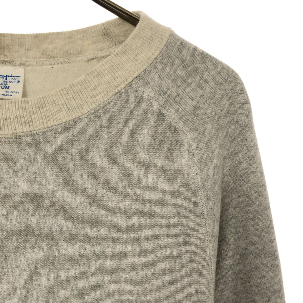 Champion チャンピオン 青単復刻 リバースウィーブ ツートーン 長袖 スウェット トレーナー M ライトグレー 裏起毛 メンズ