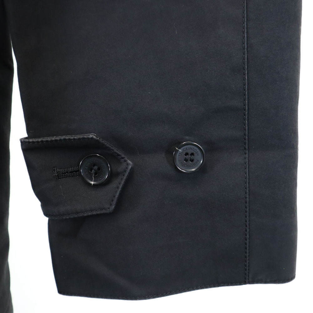 MACKINTOSH PHILOSOPHY マッキントッシュフィロソフィー 日本製 三陽商会 ウレタン樹脂加工 ステンカラーコート 40 ブラック 比翼ボタン メンズ