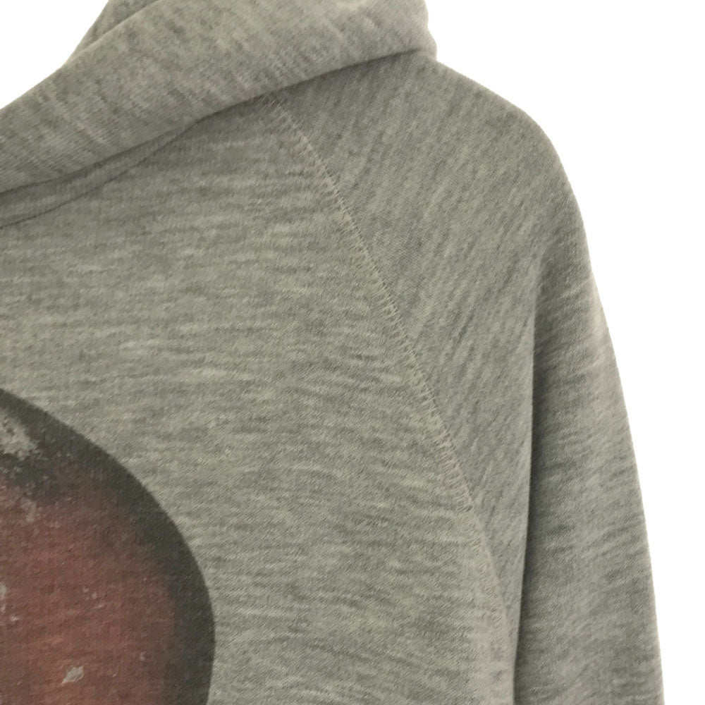 ハイドロゲン テニス プリント 長袖 スウェットパーカー S グレー プルオーバー トレーナー メンズ