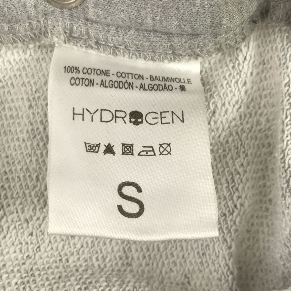 ハイドロゲン テニス プリント 長袖 スウェットパーカー S グレー プルオーバー トレーナー メンズ