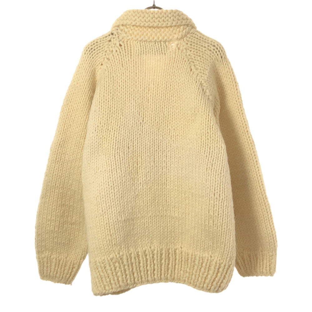 カウチンシェパード フィッシャーマン 長袖 カウチンセーター ホワイト Cowichan shepherd ニットジャケット カーディガン メンズ