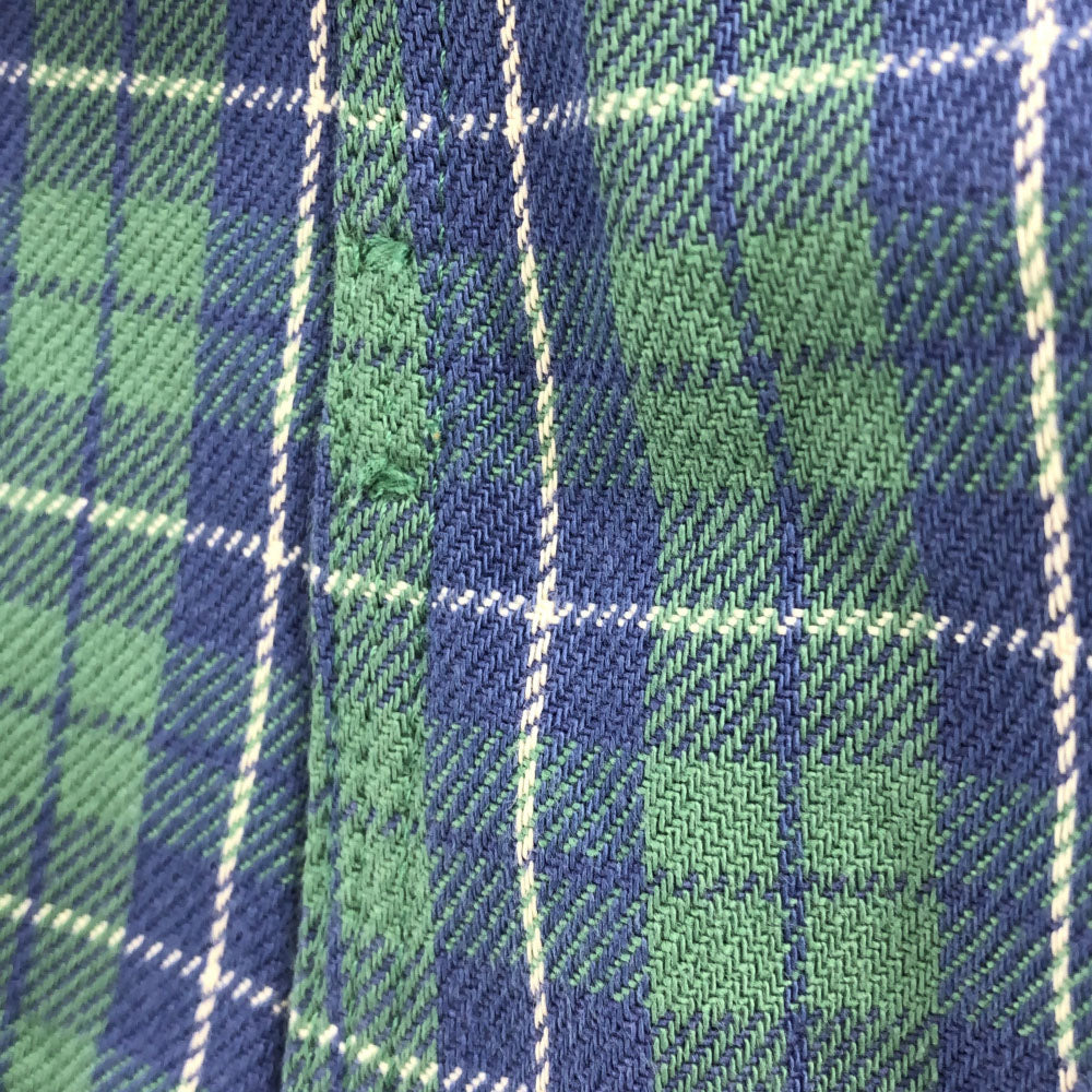 RRL ダブルアールエル 一ツ星 チェック柄 長袖 シャツ 2 グリーン×ブルー ラルフローレン RALPH LAUREN メンズ