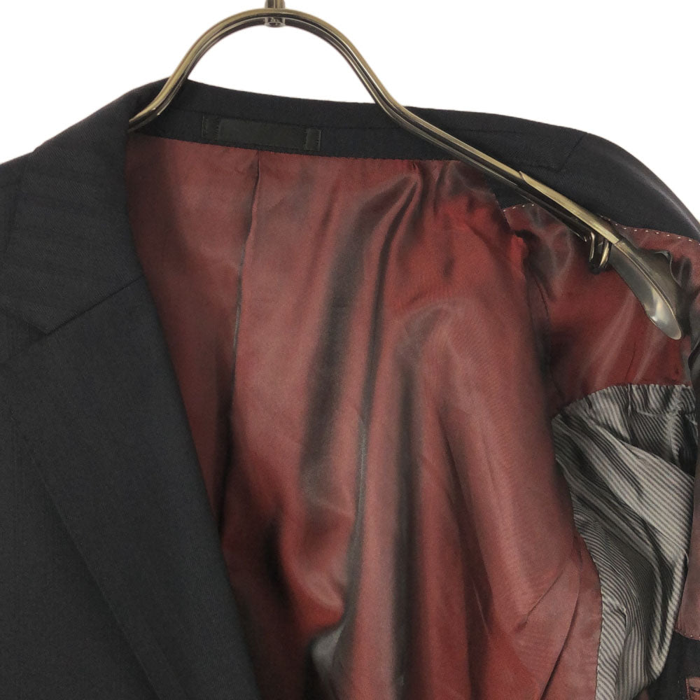 BURBERRY BLACK LABEL バーバリーブラックレーベル 三陽商会 日本製 ウール ストライプ テーラードジャケット 38L ブラック メンズ