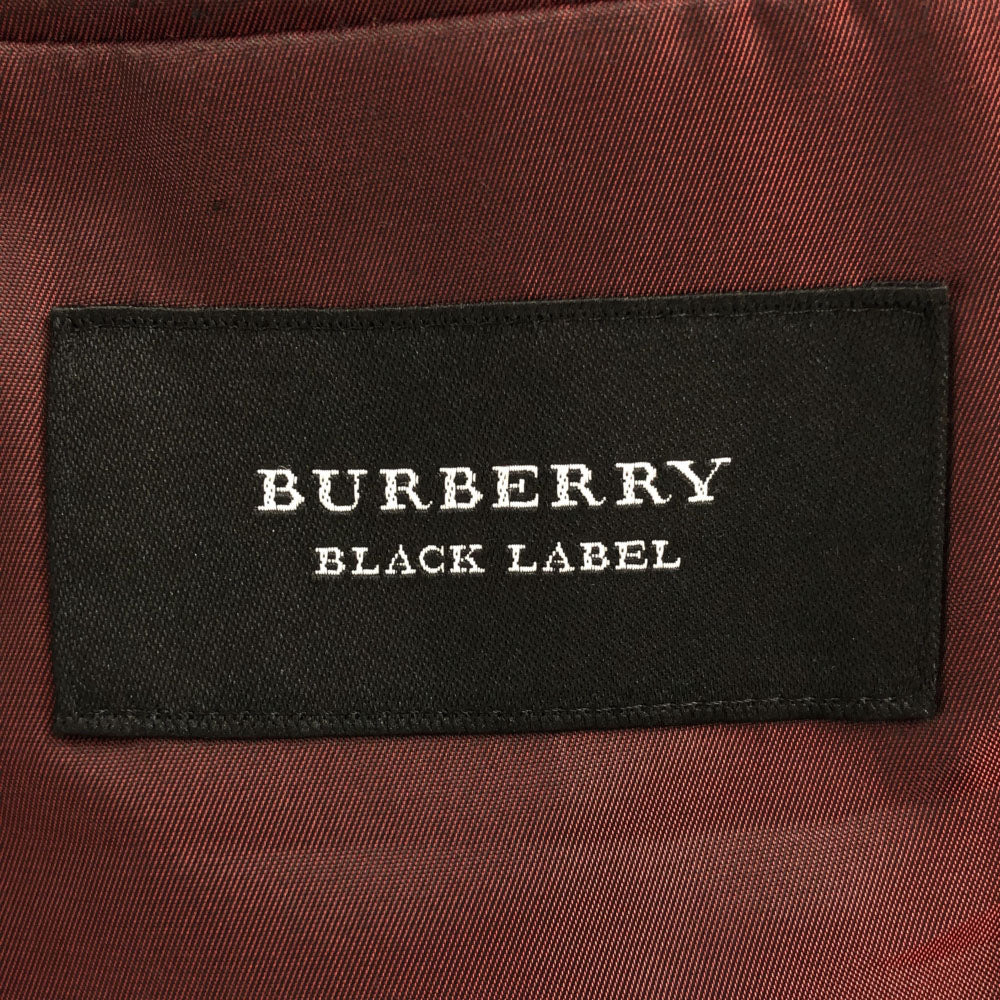 BURBERRY BLACK LABEL バーバリーブラックレーベル 三陽商会 日本製 ウール ストライプ テーラードジャケット 38L ブラック メンズ