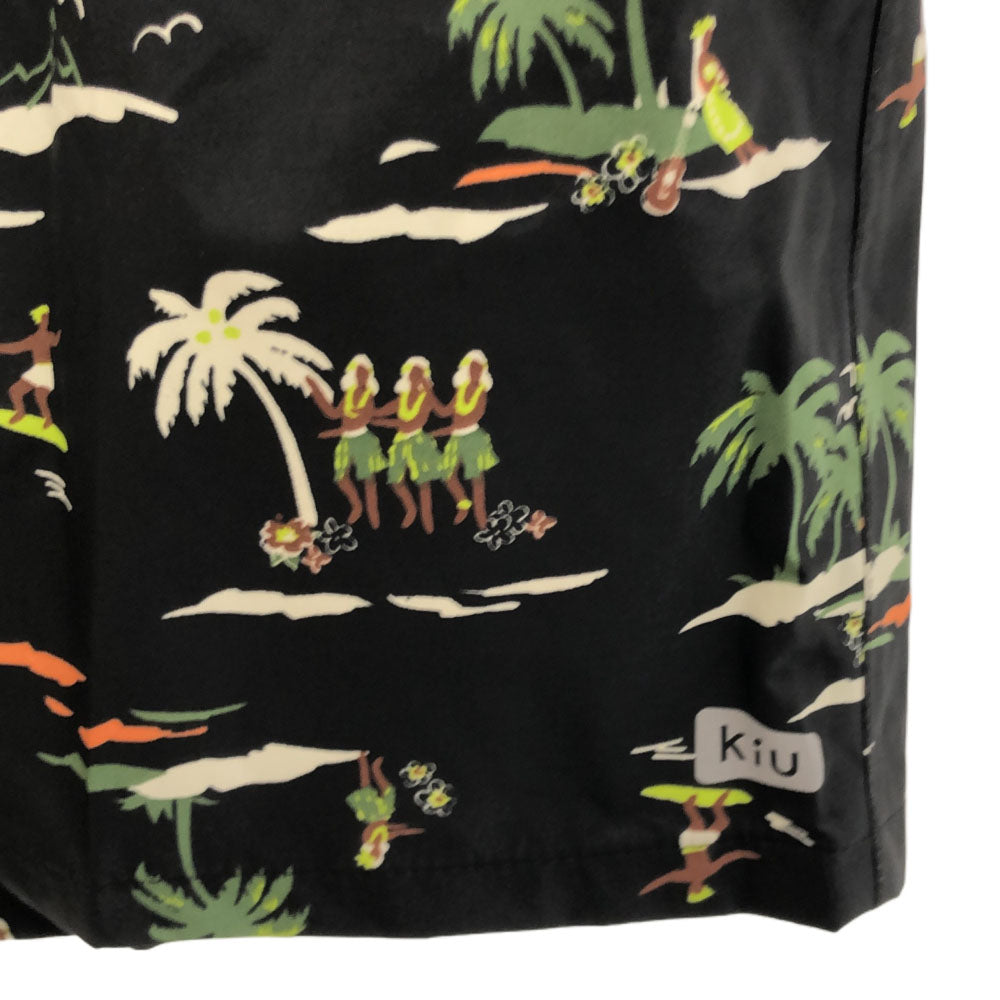 キウ 総柄 ウォータープルーフ アウトドアショートパンツ L ブラック系 KiU レディース
