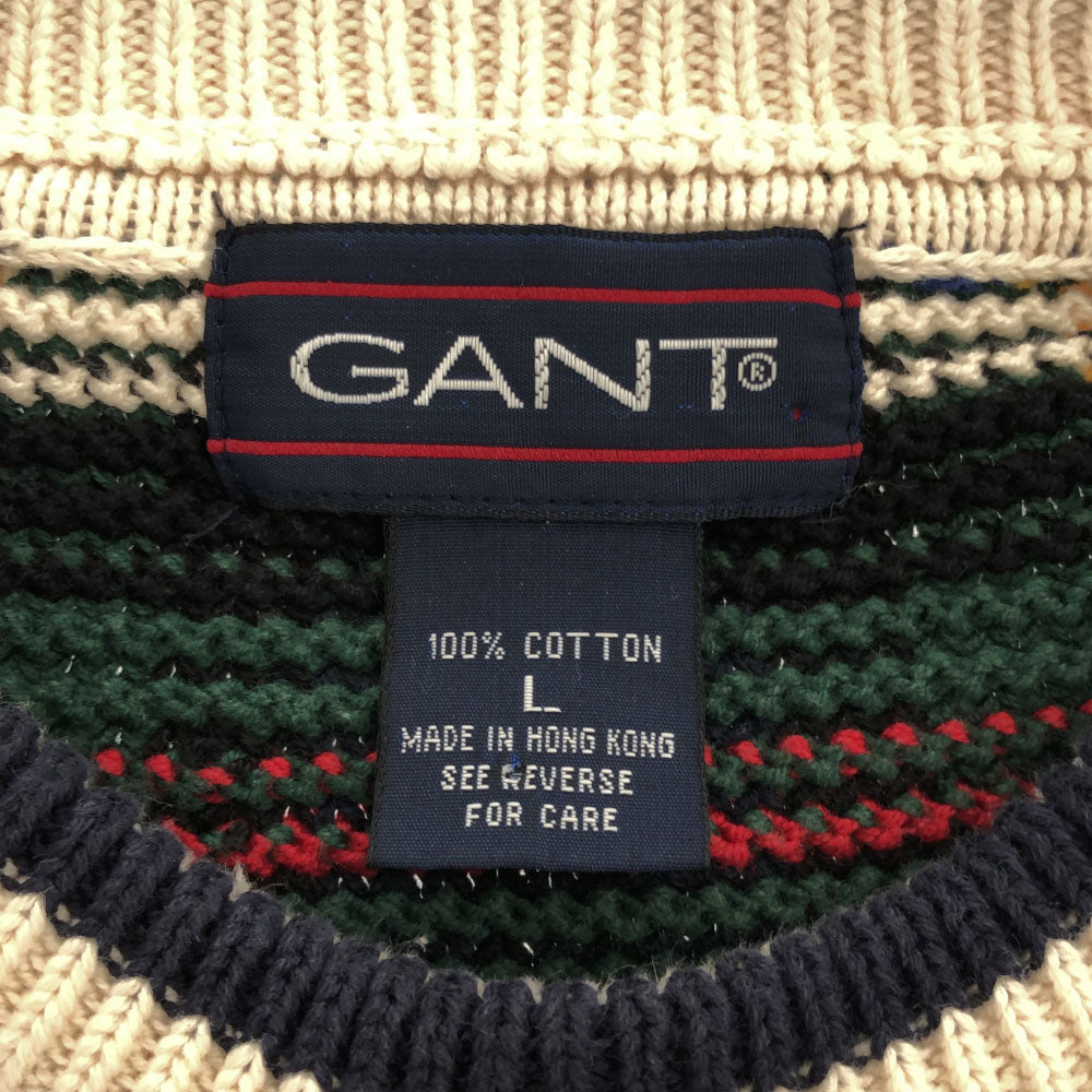 GANT ガント 90s チェック柄 長袖 セーター L ニット オールド メンズ