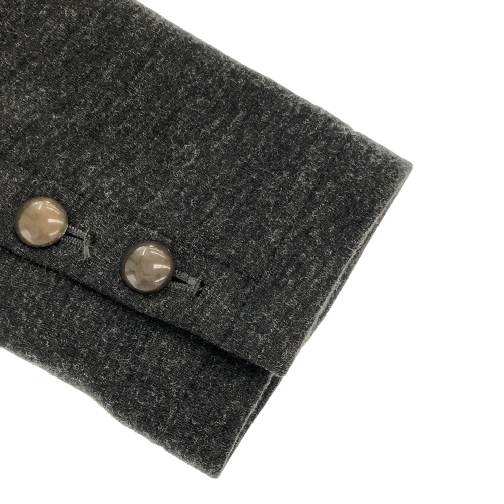 フレッドぺリー 日本製 ブローチ付き テーラードジャケット S グレー系 裏ストライプ レディース