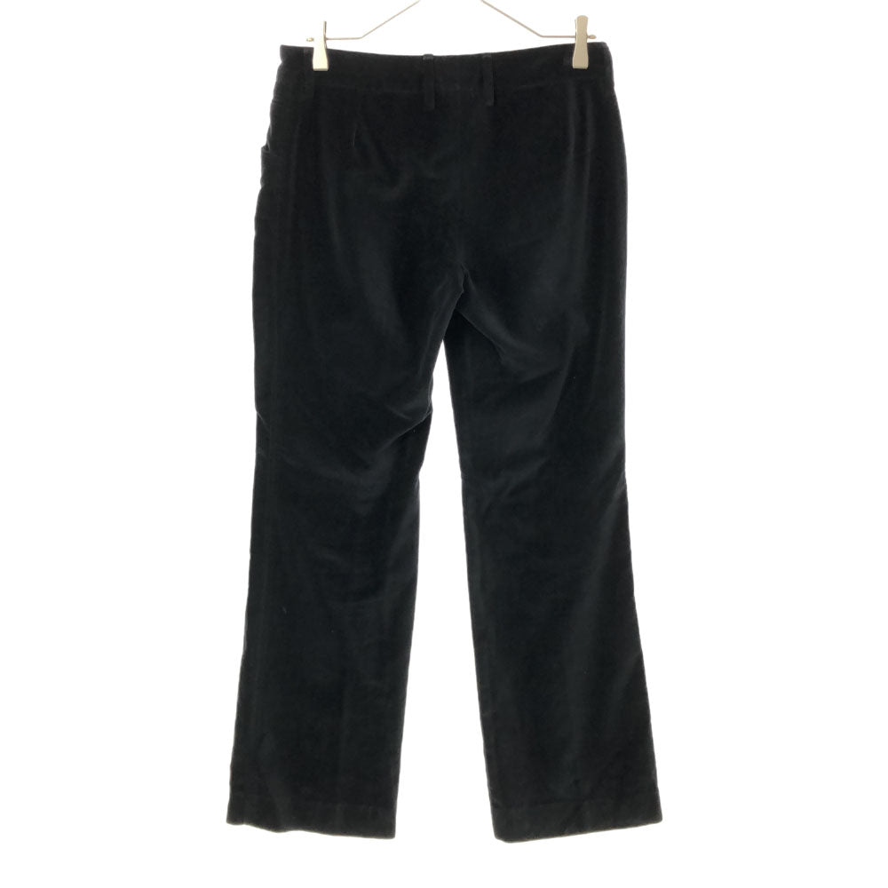 DOLCE&GABBANA ドルチェアンドガッバーナ イタリア製 ベロア ロングパンツ 40 ブラック レディース