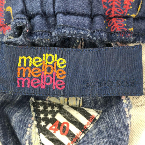 メイプル 日本製 総柄 ショートパンツ ネイビー系 melple メンズ