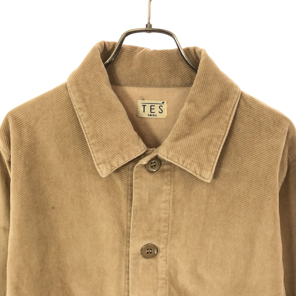 TES テス 日本製 刺繍 コーデュロイジャケット S ベージュ メンズ