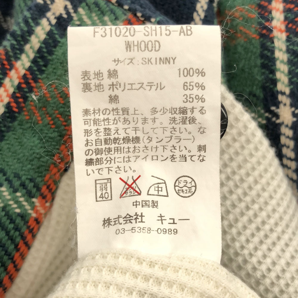 FAT エフエーティー チェック柄 ジャケット SKINNY グリーン系 パーカー メンズ