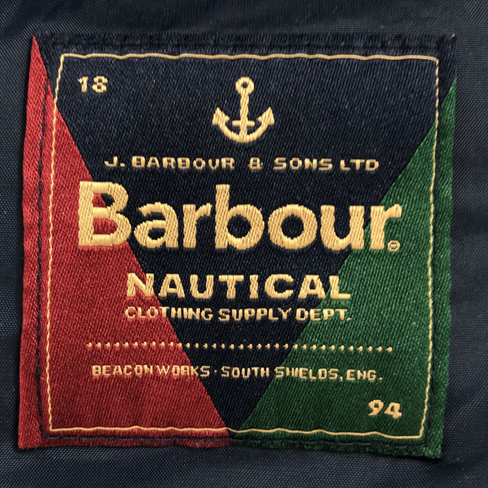 バブアー 刺繍 フィールドジャケット L ブルー Barbour メンズ