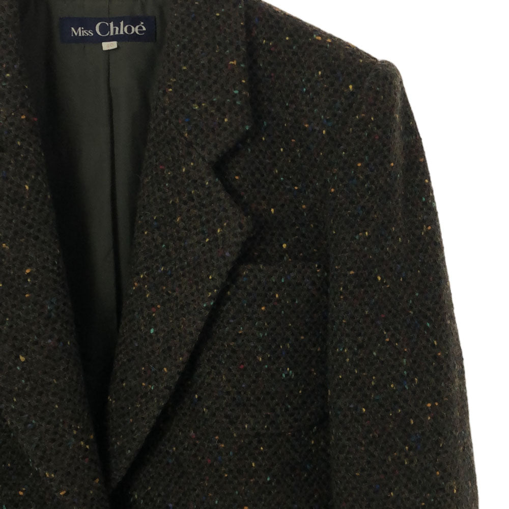 miss chloe ミスクロエ 日本製 ウールブレンド ウールジャケット 40 カーキ レディース