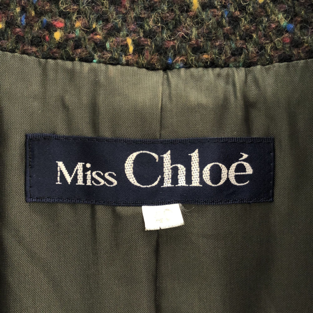 miss chloe ミスクロエ 日本製 ウールブレンド ウールジャケット 40 カーキ レディース