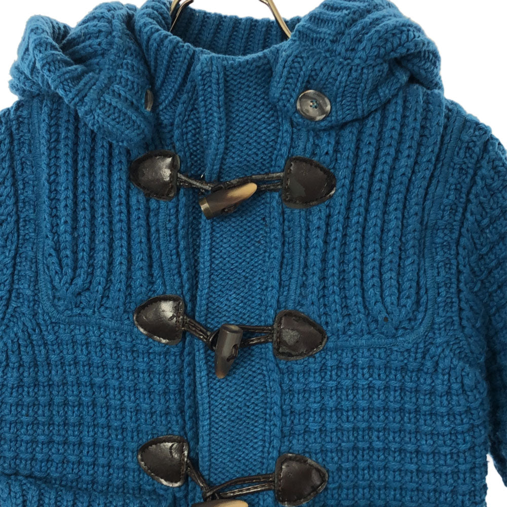 BARK バーク イタリア製 ウールブレンド ニット ダッフルコート 4 ブルー系 NANO universe ジャケット キッズ