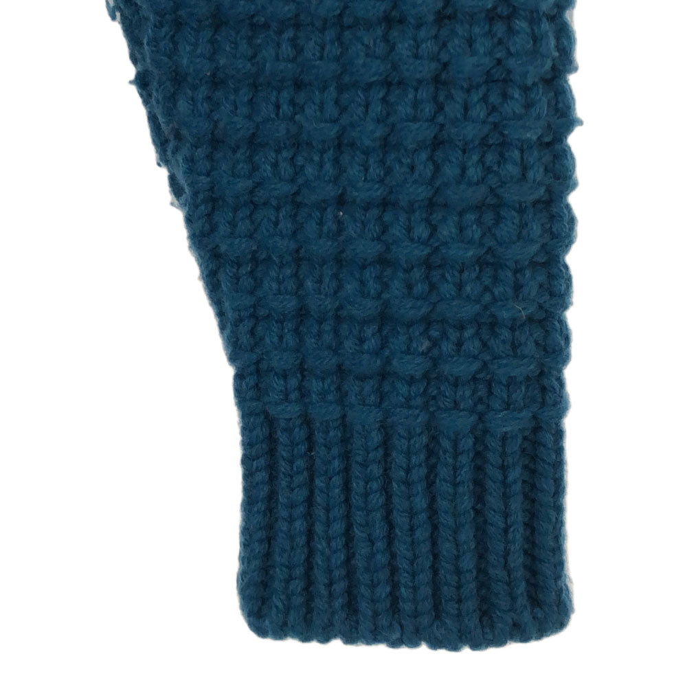 BARK バーク イタリア製 ウールブレンド ニット ダッフルコート 4 ブルー系 NANO universe ジャケット キッズ