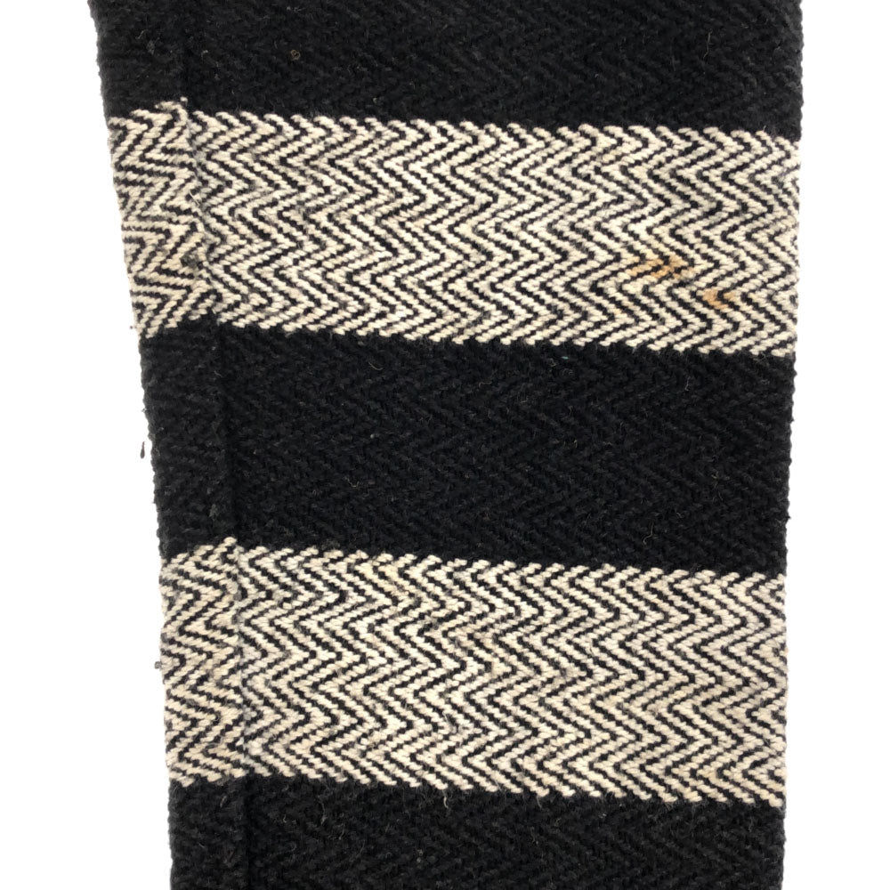 レトロフィット ストライプ ヘリンボーン 長袖 メキシカン パーカー M ブラック×ホワイト プルオーバー エスニック メンズ